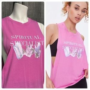 NWT Forever 21 Active Spiritual Specialist Muscle Tank S